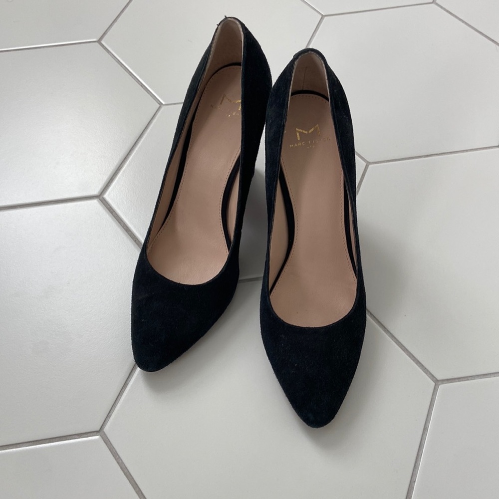 Marc Fisher Suede Block Heels, 9m - image 2